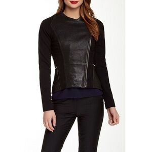 Ted Baker Jacket Meyaa Moto Leather in Black